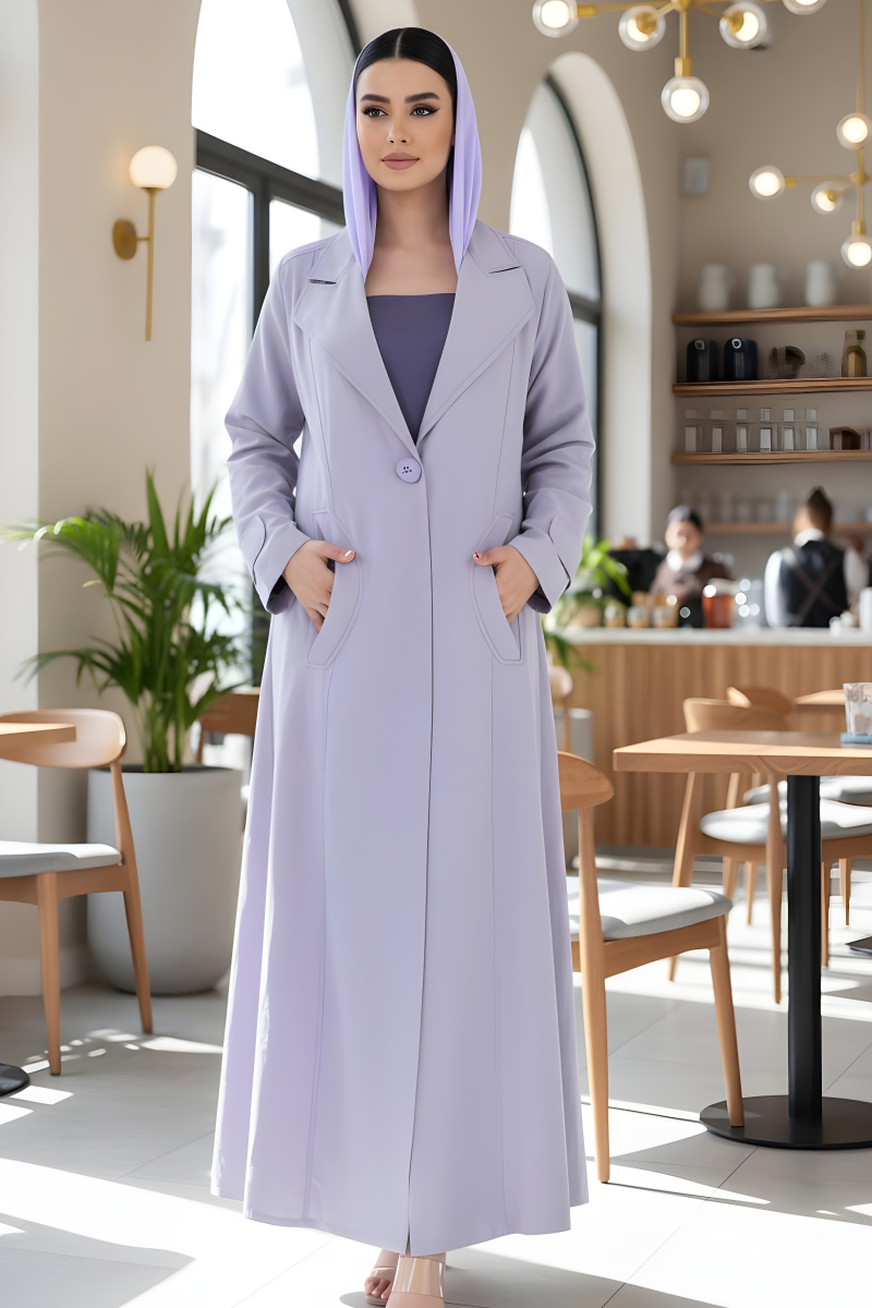 عباية لينين بلون ڤويليت 080 عباية لينين بلون ڤويليت 080