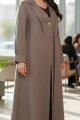 عباية لينين لون بني هادئ 01084
