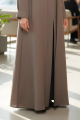 عباية لينين لون بني هادئ 01084