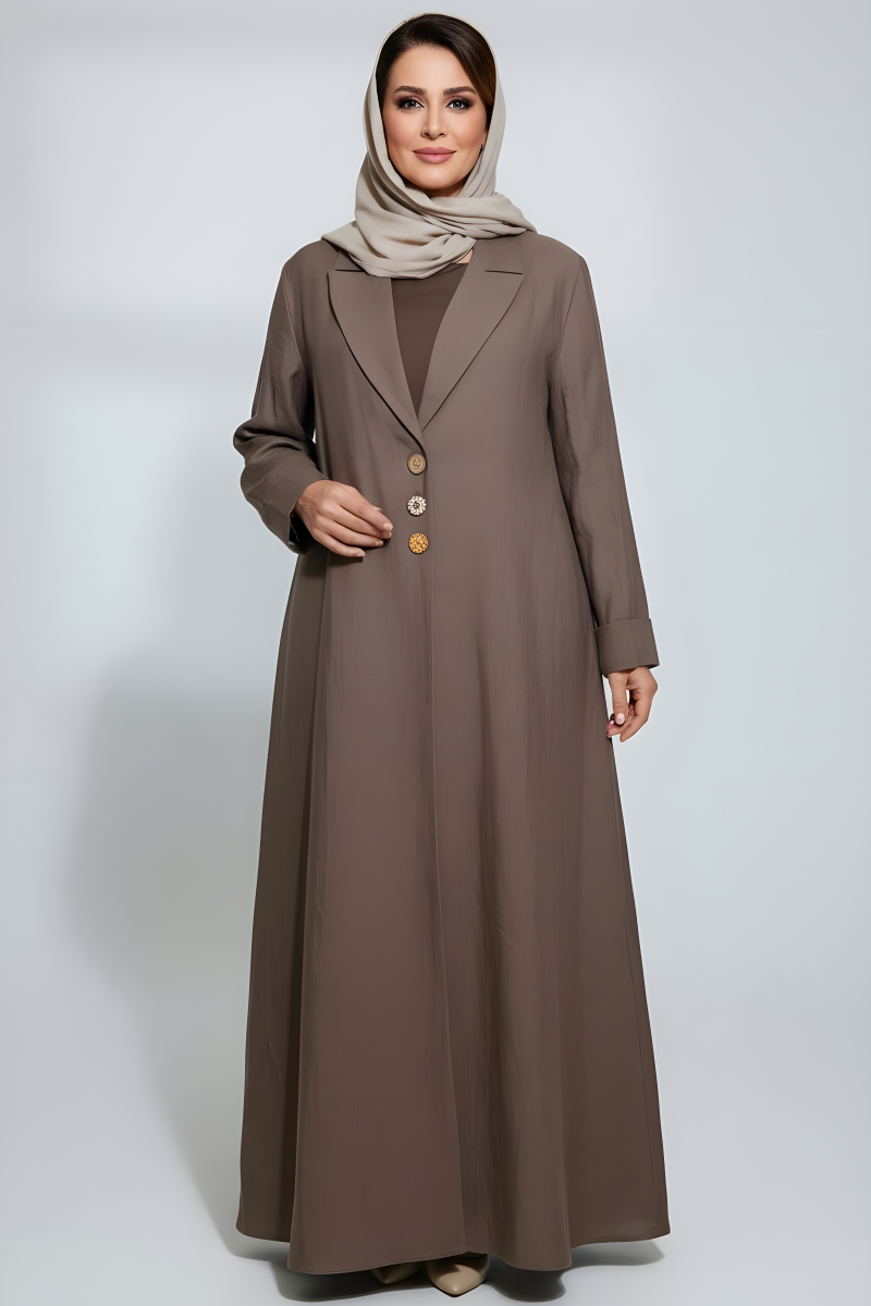 عباية لينين لون بني معتدل 01071