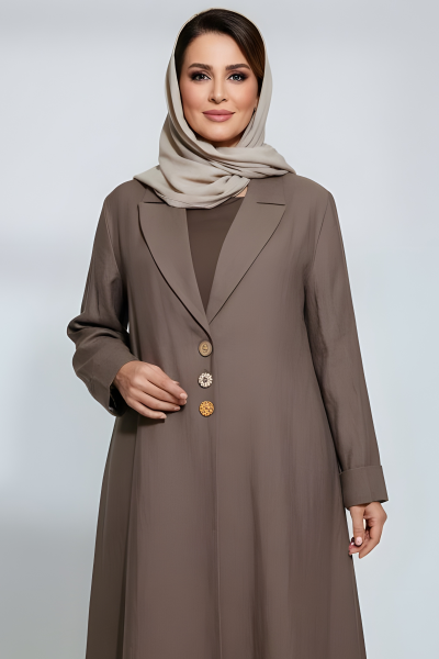 عباية لينين لون بني معتدل 01071