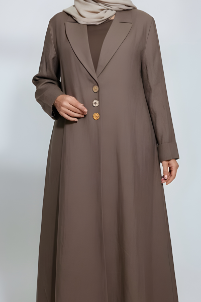 عباية لينين لون بني معتدل 01071