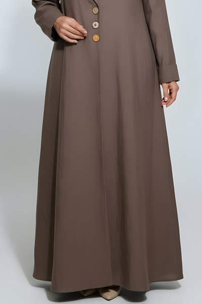 عباية لينين لون بني معتدل 01071