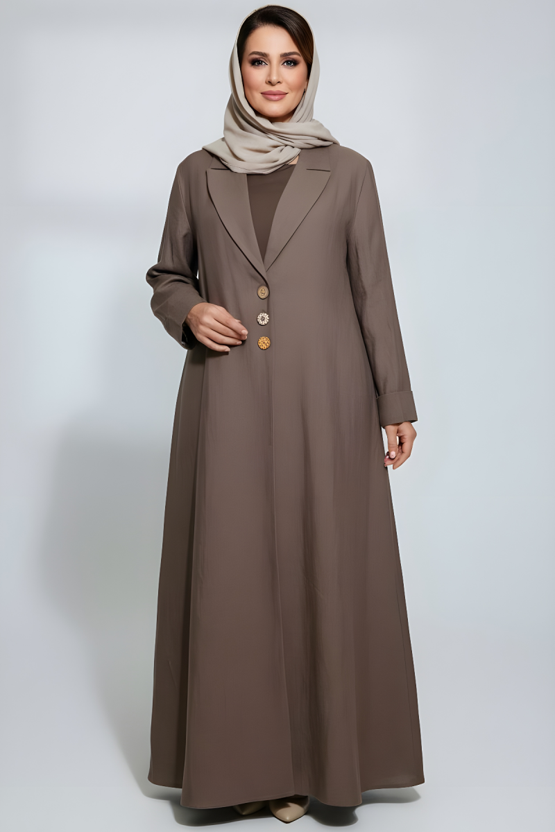 عباية لينين لون بني معتدل 01071