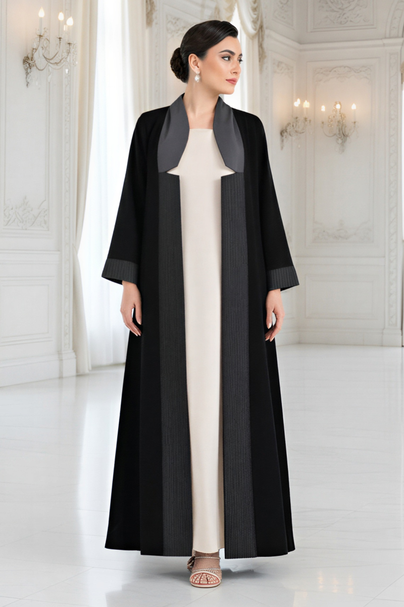 عباية كريب مع جاكار 0104 عباية كريب مع جاكار 0104