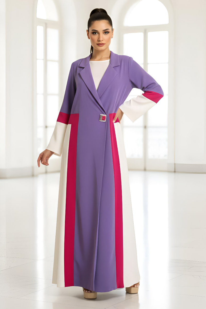 عباية كريب ناعم ملونة 071 عباية كريب ناعم ملونة 071