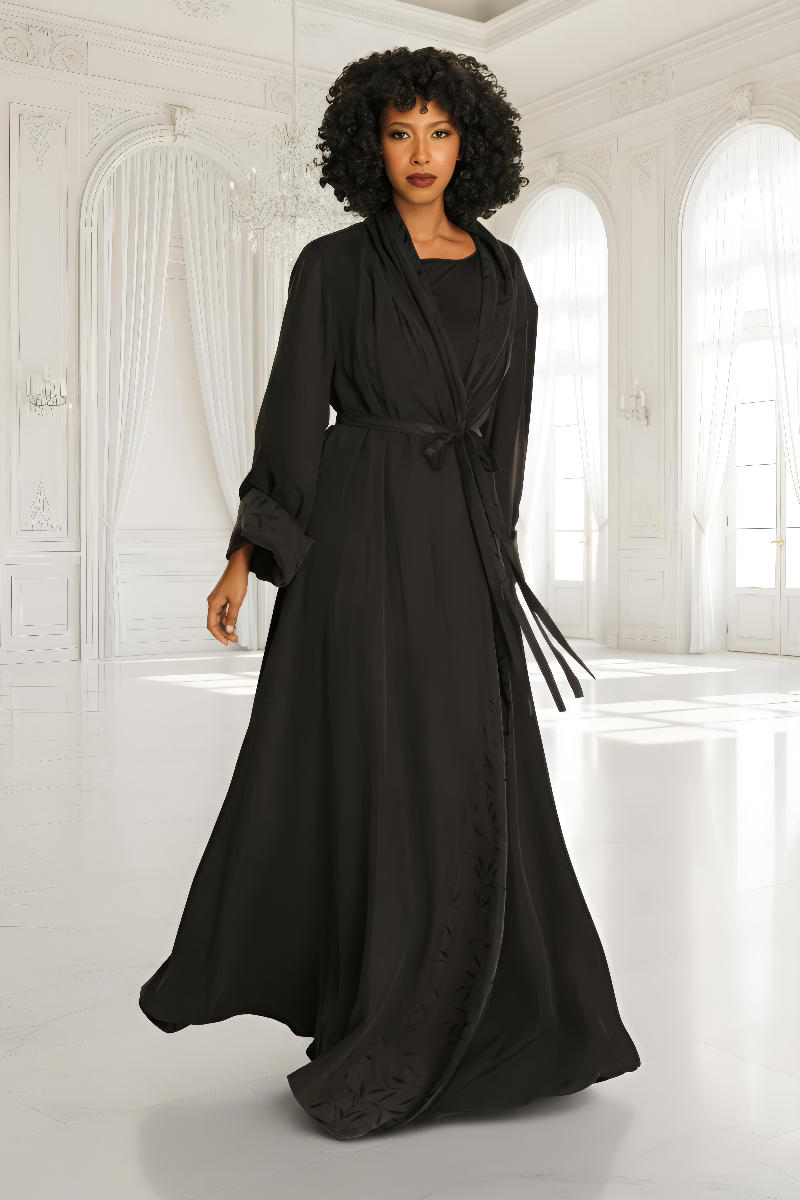 عباية دبل فيس سلك ثقيل أسود 085 عباية دبل فيس سلك ثقيل أسود 085