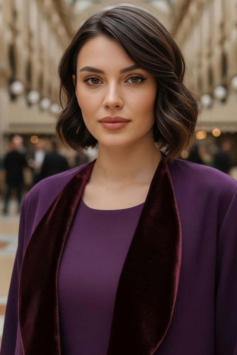 عباية كريب مع مخمل 01034