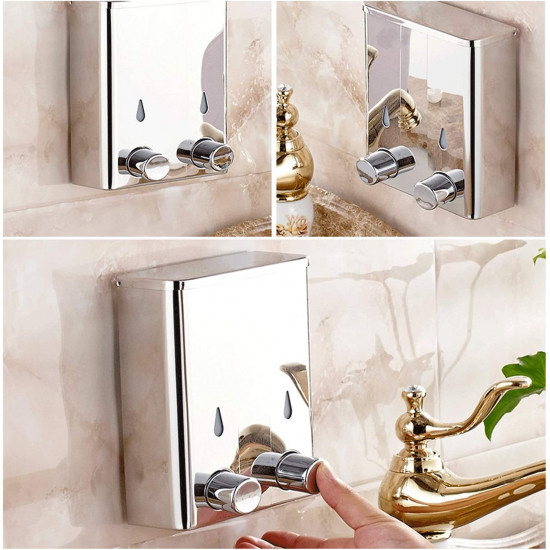 موزع صابون دبل كروم موزع صابون دبل كروم