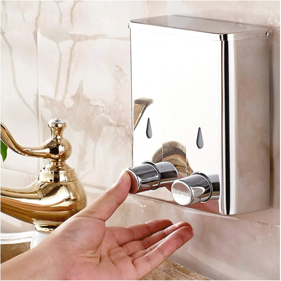 موزع صابون دبل كروم موزع صابون دبل كروم