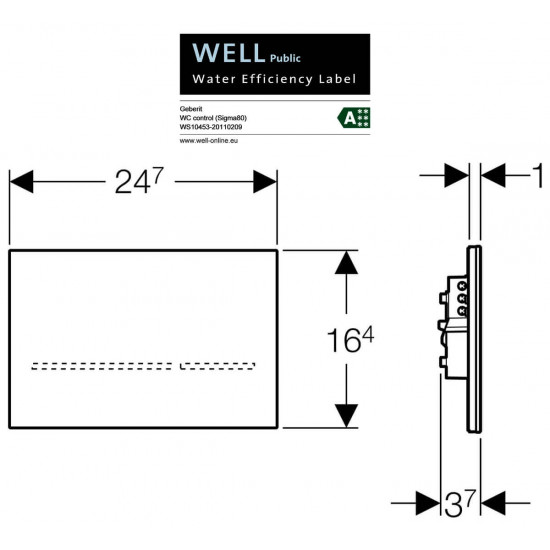 ضغطة سيفون جيبرت سيجما الكترونية GEBERIT SIGMA 80