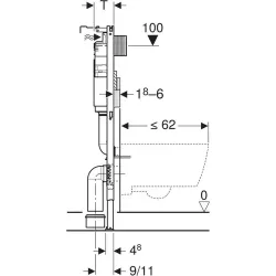 سيفون كرسي أفرنجي جيبرت ألفا موديل جديد 12 سم سيفون كرسي أفرنجي جيبرت ألفا موديل جديد 12 سم