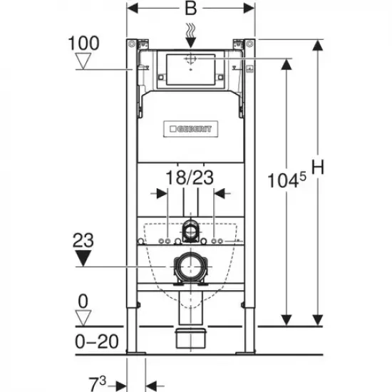 سيفون كرسي أفرنجي جيبرت ألفا موديل جديد 12 سم
