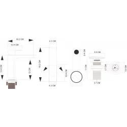 خلاط مغسلة مودرن ليما- الوان متعددة