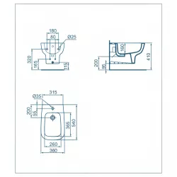 خلاط بانيو مخفي خطين مع الوجه كروم سيرافليكس ايديال ستاندرد