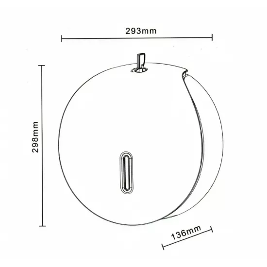 وراقة مناديل تيفاني دائري اسود