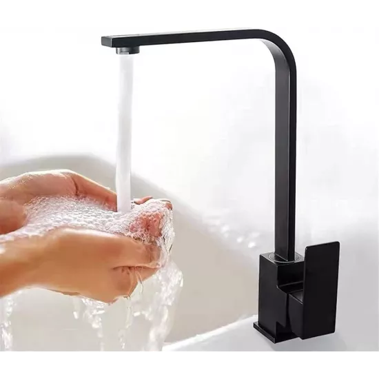 خلاط مجلى مطبخ اسود مطفي تصميم مودرن مربع خلاط مجلى مطبخ اسود مطفي تصميم مودرن مربع