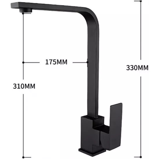 خلاط مجلى مطبخ اسود مطفي تصميم مودرن مربع خلاط مجلى مطبخ اسود مطفي تصميم مودرن مربع