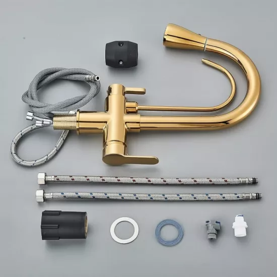 خلاط مجلى مطبخ ذهبي مع فلتر تحلية خلاط مجلى مطبخ ذهبي مع فلتر تحلية