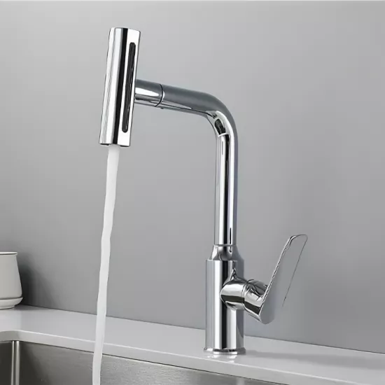 خلاط مطبخ حوض مودرن متحول شلال كروم