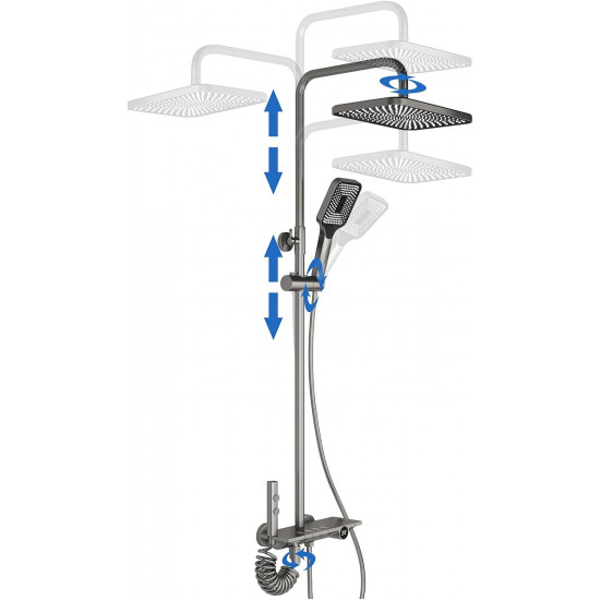 مسطرة نظام شاور اسود مودرن