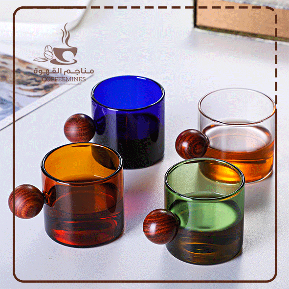 كوب صغير مقبض خشبي - MG049