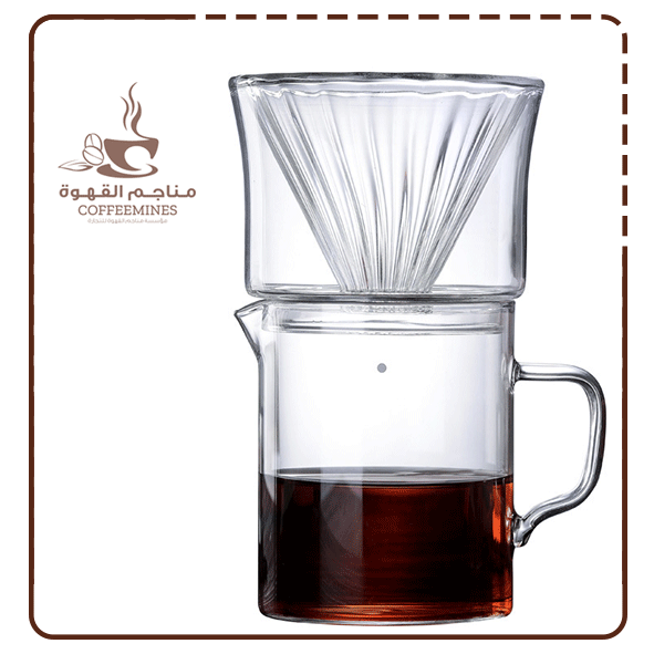 طقم قمع مع سيرفر زجاجي دبل جلاس - MG057