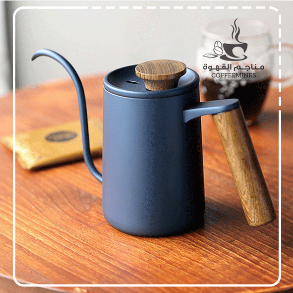 إبريق تقطير قهوة عنق الإوزة مقبض خشبي - MG058 