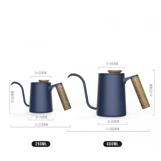 إبريق تقطير قهوة عنق الإوزة مقبض خشبي - MG058 إبريق تقطير قهوة عنق الإوزة مقبض خشبي - MG058