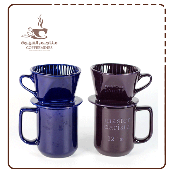 طقم V60 سيراميك قمع و كوب اسود - مقاس 300 مل | MG066