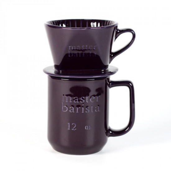 طقم V60 سيراميك قمع و كوب اسود - مقاس 300 مل | MG066