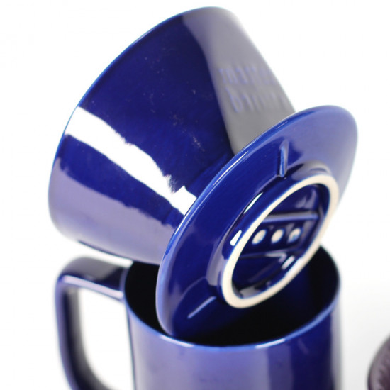 طقم V60 سيراميك قمع و كوب اسود - مقاس 300 مل | MG066