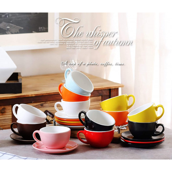 طقم أكواب سيراميك ملونة - MG027 مقاسات متنوعة ( 80 - 150 - 200 - 300 ) مل