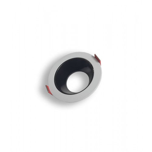 اطار سبوت لايت دائري أبيض ألمنيوم داخلي أسود اطار سبوت لايت دائري أبيض ألمنيوم داخلي أسود