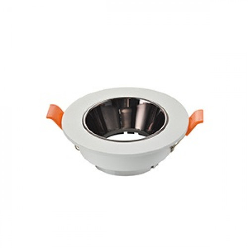 اطار سبوت لايت دائري أبيض ألمنيوم داخلي كروم اطار سبوت لايت دائري أبيض ألمنيوم داخلي كروم