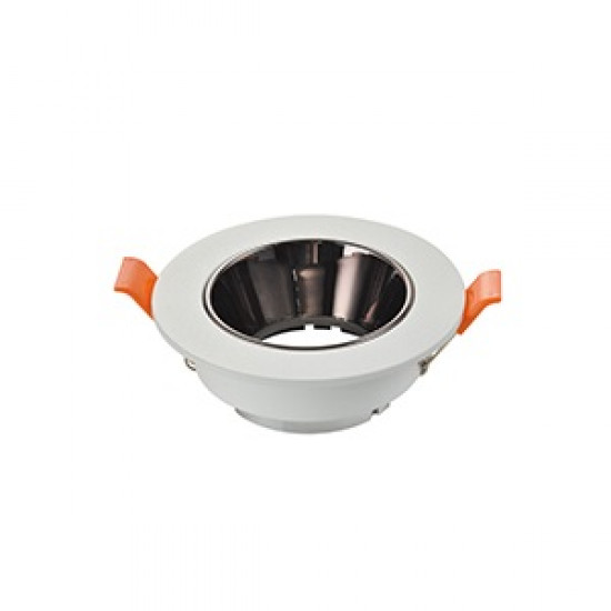 اطار سبوت لايت دائري أبيض ألمنيوم داخلي كروم اطار سبوت لايت دائري أبيض ألمنيوم داخلي كروم