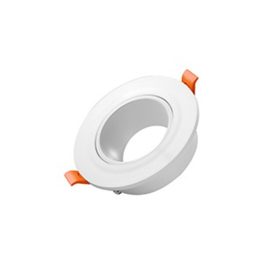 اطار سبوت لايت دائري أبيض ألمنيوم داخلي أبيض اطار سبوت لايت دائري أبيض ألمنيوم داخلي أبيض