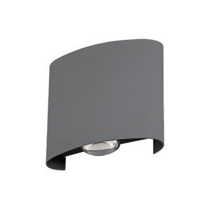 LED Wall Light Updown 1+1 - Dark Gray Body