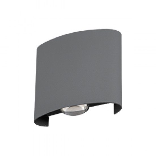 وحدة انارة جدارية اتجاهين 1+1 وات - جسم رمادي غامق وحدة انارة جدارية اتجاهين 1+1 وات - جسم رمادي غامق