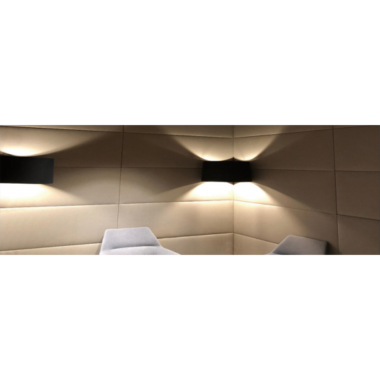 وحدة انارة جدارية اتجاهين 4+4 وات - جسم رمادي غامق وحدة انارة جدارية اتجاهين 4+4 وات - جسم رمادي غامق