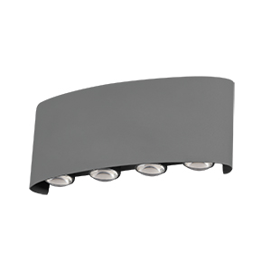 LED Wall Light Updown 4+4 - Dark Gray Body