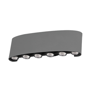 LED Wall Light Updown 6+6 - Dark Gray Body