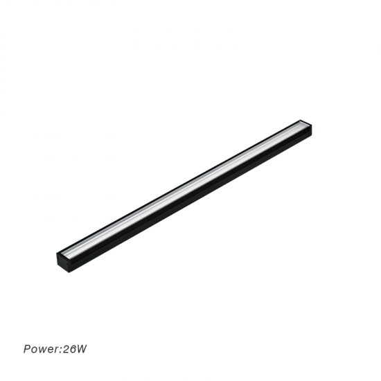 وحدة انارة مغناطيسية خطية شفاف 120 سم 26 وات أسود وحدة انارة مغناطيسية خطية شفاف 120 سم 26 وات أسود