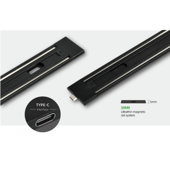 وحدة انارة مغناطيسية خطية 30 سم 8 وات أسود وحدة انارة مغناطيسية خطية 30 سم 8 وات أسود