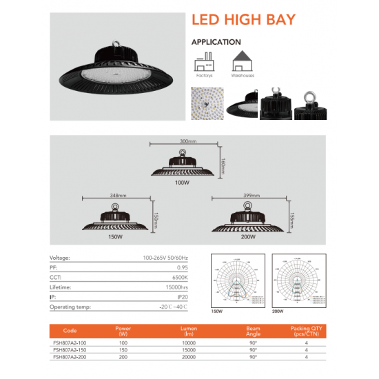 كشاف مستودع ليد 150 وات - 6500 كلفن كشاف مستودع ليد 150 وات - 6500 كلفن