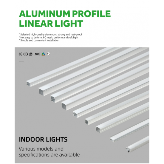 مجرى ألمنيوم مع غطاء عرض 20 مليمتر وعمق 15 مليمتر طول 1 متر