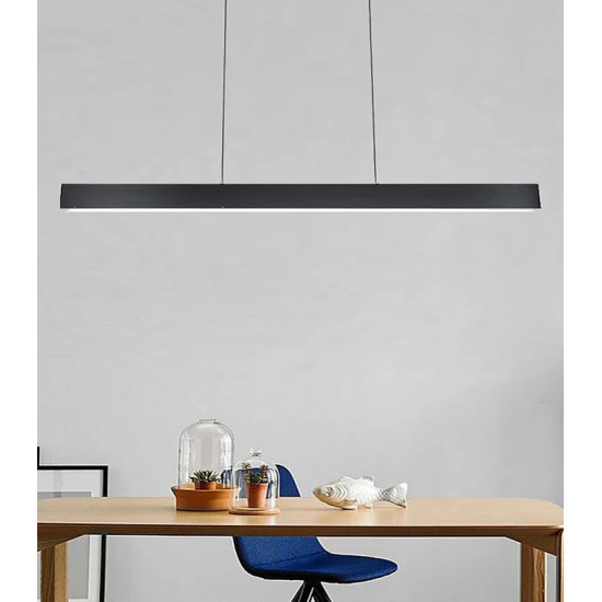 وحدة انارة خطية معلقة 120 سم 50 وات مع مانع توهج جسم أسود وحدة انارة خطية معلقة 120 سم 50 وات مع مانع توهج جسم أسود