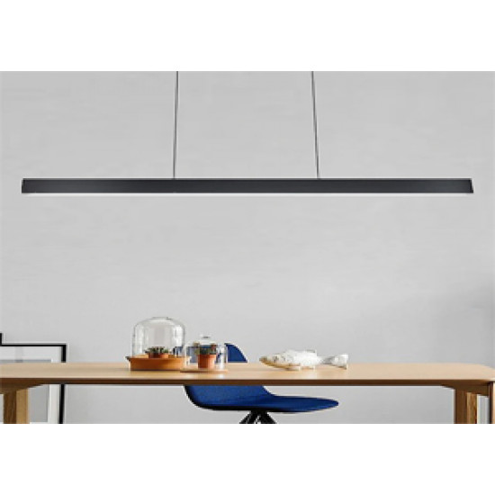 وحدة انارة خطية معلقة 120 سم 50 وات مع مانع توهج جسم أسود وحدة انارة خطية معلقة 120 سم 50 وات مع مانع توهج جسم أسود