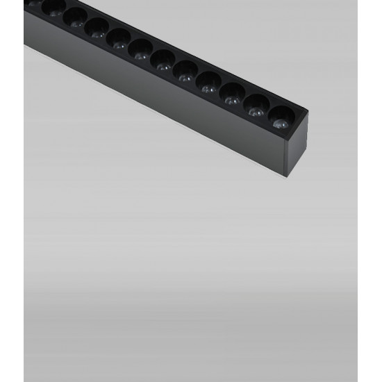 وحدة انارة خطية معلقة 120 سم 50 وات مع مانع توهج جسم أسود وحدة انارة خطية معلقة 120 سم 50 وات مع مانع توهج جسم أسود