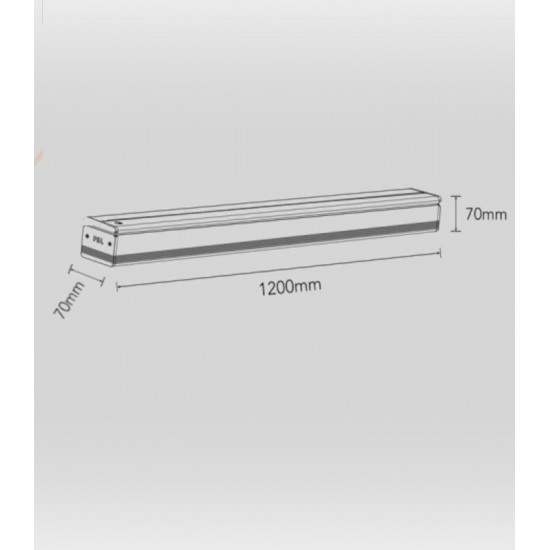 وحدة انارة تعليق 120 سم 72 وات - جسم أسود وحدة انارة تعليق 120 سم 72 وات - جسم أسود